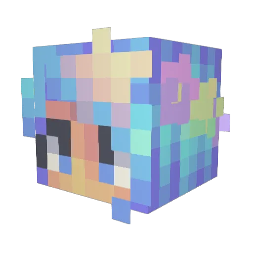 Hilda83 Minecraft avatar head, 3D render