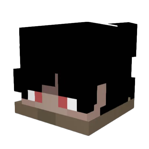 Hildd Minecraft avatar head, 3D render