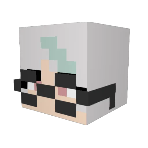 HildegardHD Minecraft avatar head, 3D render
