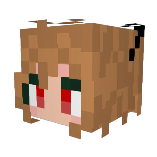 Hildred Minecraft avatar head, 3D render