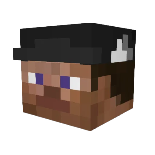 Hilel1 Minecraft avatar head, 3D render