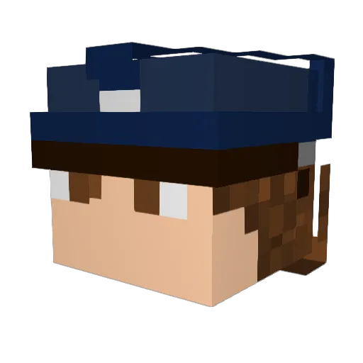 HileyNoteson Minecraft avatar head, 3D render