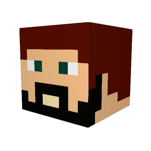 HillBilly_Randy Minecraft avatar head, 3D render