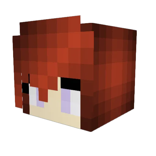 Hillarium Minecraft avatar head, 3D render