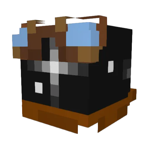 Hilliage Minecraft avatar head, 3D render