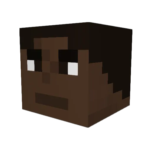 Hillo2u Minecraft avatar head, 3D render