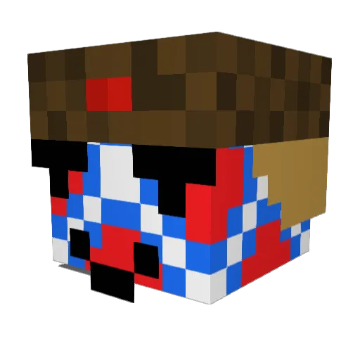 HilloXD Minecraft avatar head, 3D render