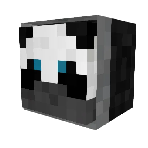 Hilma02 Minecraft avatar head, 3D render