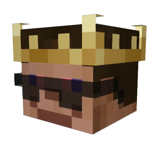 Hilmes Minecraft avatar head, 3D render