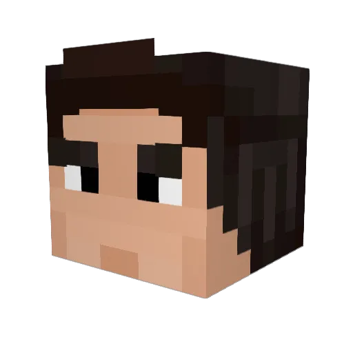HilmiSamaa Minecraft avatar head, 3D render
