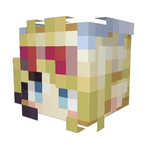 Hilta_0 Minecraft avatar head, 3D render
