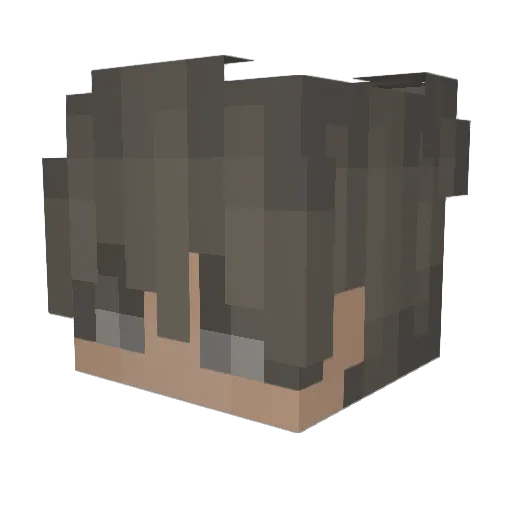 Hilucky7 Minecraft avatar head, 3D render
