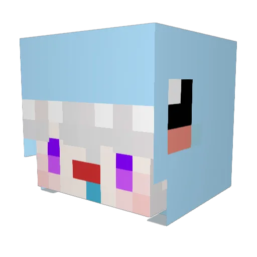 Him719 Minecraft avatar head, 3D render