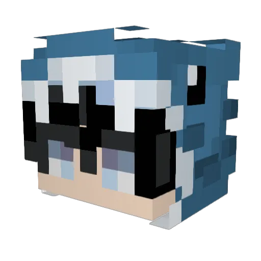 Him927 Minecraft avatar head, 3D render