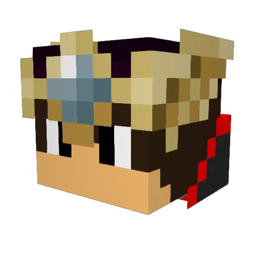 HimIsNoob Minecraft avatar head, 3D render
