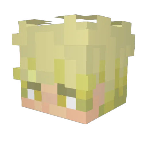 HimK1o Minecraft avatar head, 3D render