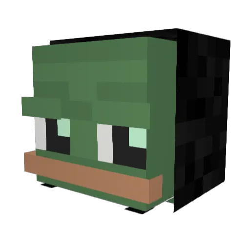Himaky Minecraft avatar head, 3D render