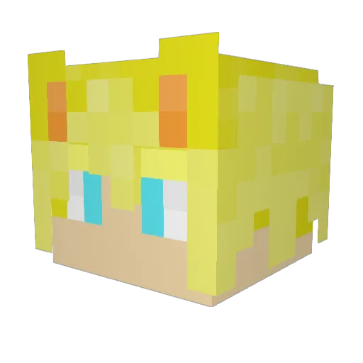 Himanchu_B Minecraft avatar head, 3D render