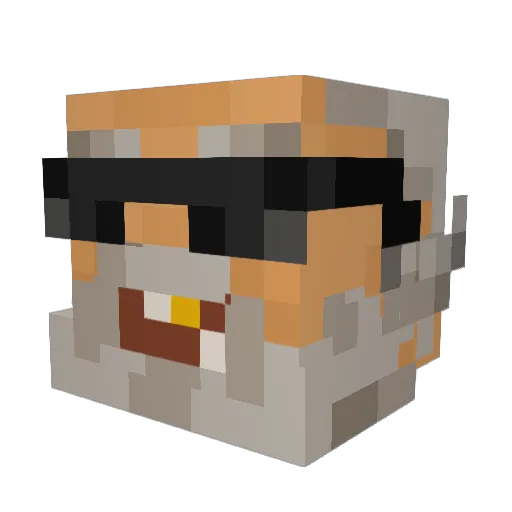 Himans4u Minecraft avatar head, 3D render