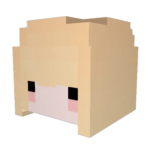 Himawari_JP Minecraft avatar head, 3D render