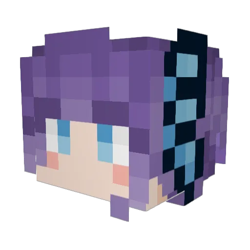 HimechiiVT Minecraft avatar head, 3D render