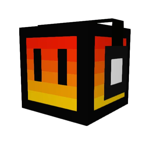 Himei Minecraft avatar head, 3D render