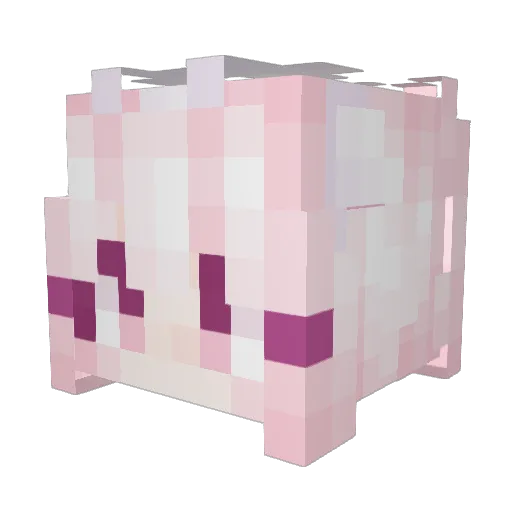 HimekawaY Minecraft avatar head, 3D render