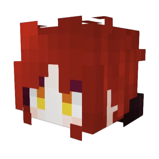 Himeko130 Minecraft avatar head, 3D render