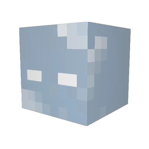 Himeku Minecraft avatar head, 3D render