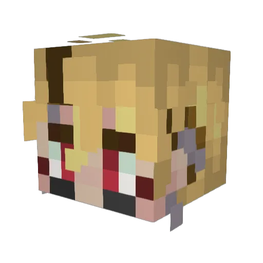 Himikan Minecraft avatar head, 3D render
