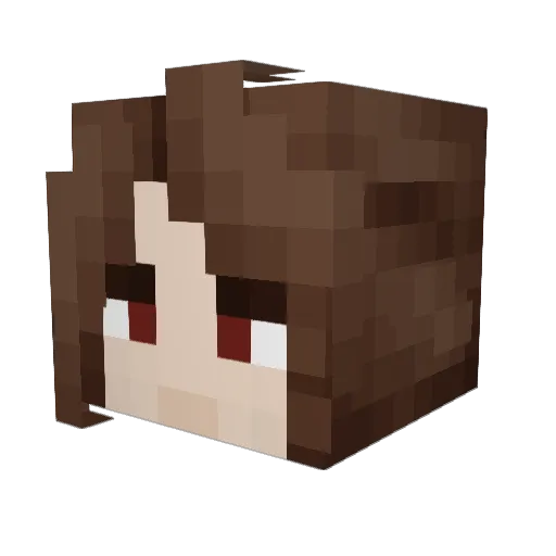 HimitoraRei Minecraft avatar head, 3D render