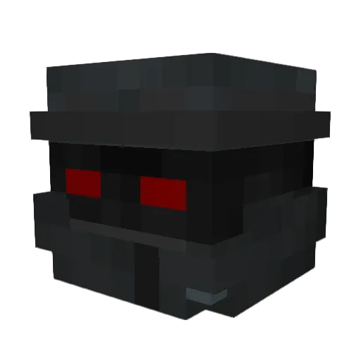 Himmbeereis Minecraft avatar head, 3D render