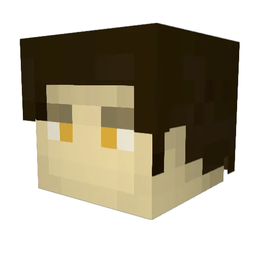 Himmellen Minecraft avatar head, 3D render