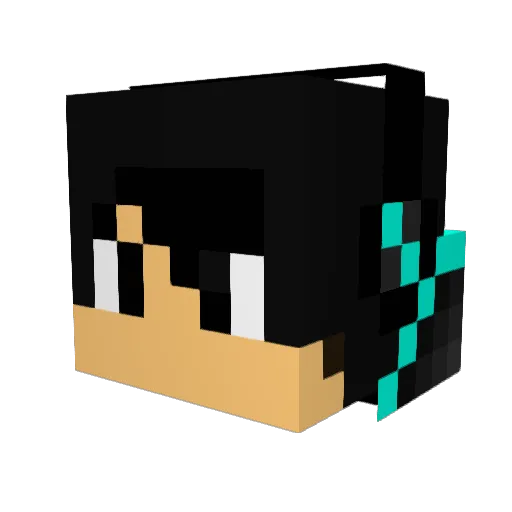 Himmet64 Minecraft avatar head, 3D render
