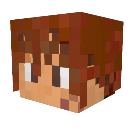 Himura233 Minecraft avatar head, 3D render