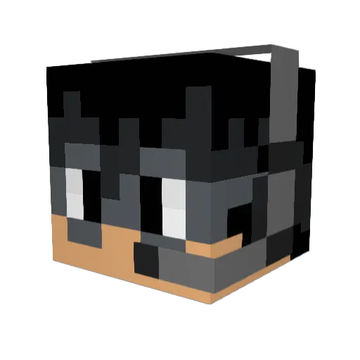 HinAwAv Minecraft avatar head, 3D render