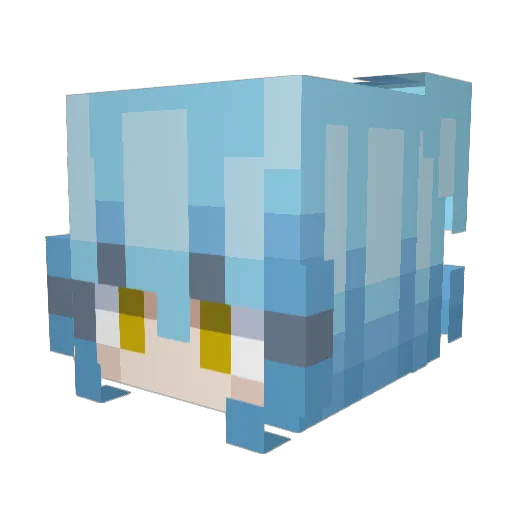 HinFN Minecraft avatar head, 3D render