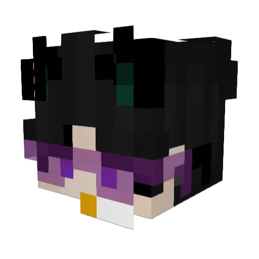HinYT Minecraft avatar head, 3D render