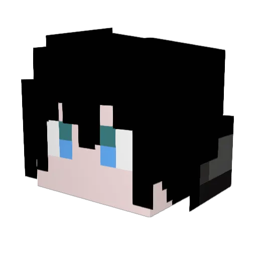 HinaAmry Minecraft avatar head, 3D render