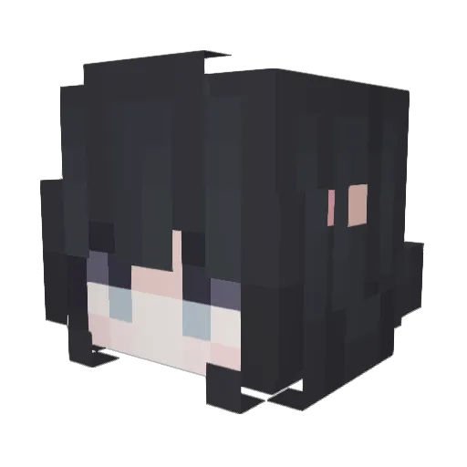 HinaAnano Minecraft avatar head, 3D render