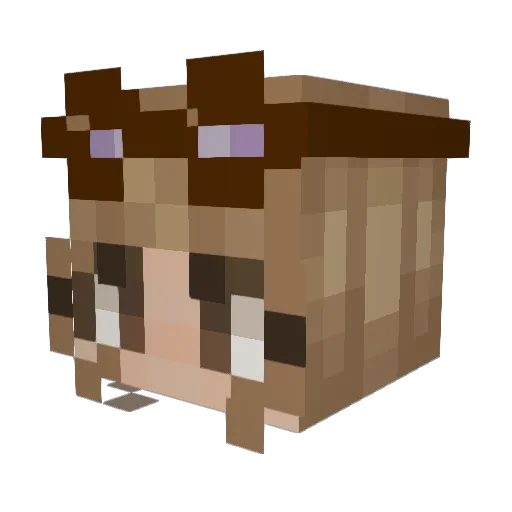 HinaTheOne Minecraft avatar head, 3D render