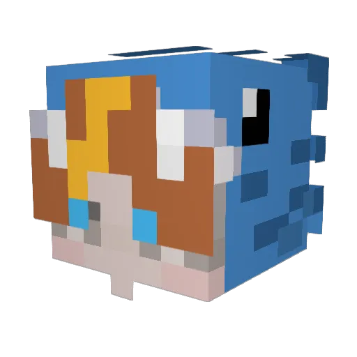 Hina_0718 Minecraft avatar head, 3D render