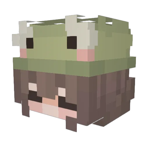 Hina_71 Minecraft avatar head, 3D render