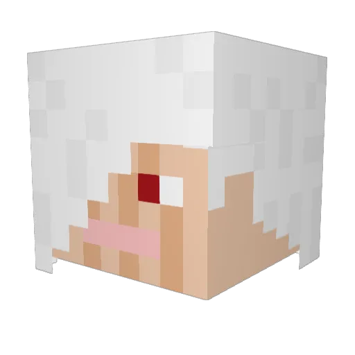 Hina_Snebbit Minecraft avatar head, 3D render