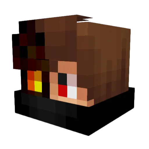 Hinakki Minecraft avatar head, 3D render