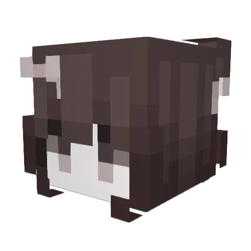Hinanami Minecraft avatar head, 3D render
