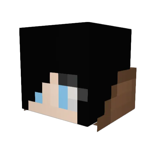 Hinata1811 Minecraft avatar head, 3D render