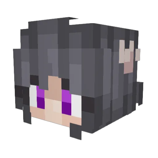 HinataSimp7 Minecraft avatar head, 3D render