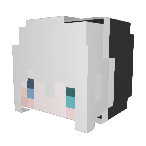 Hinata_25 Minecraft avatar head, 3D render