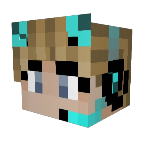 Hinata_Akatsuki Minecraft avatar head, 3D render